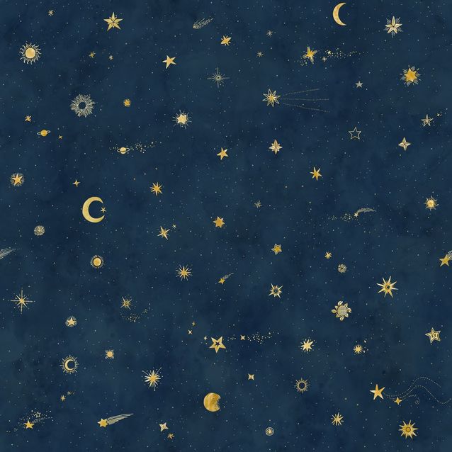 Paneelitapetti Sandberg Starry Sky non-woven mittatilaus tummansininen