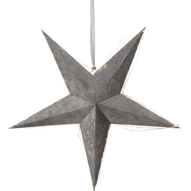 Paperitähti Star Trading Velvet Ø600x210mm harmaa