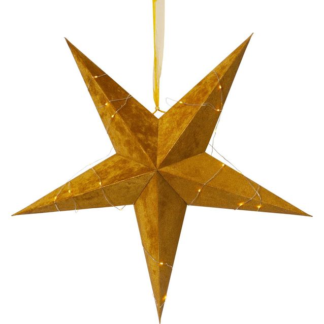 Paperitähti Star Trading Velvet Ø600x210mm kulta
