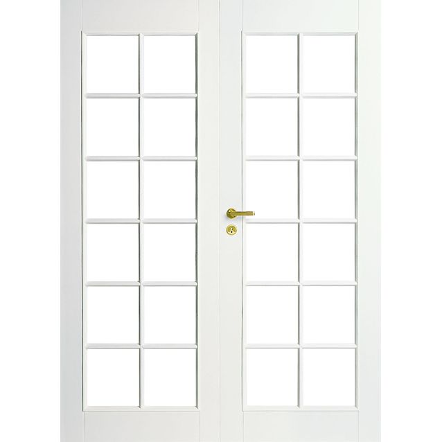 Pariovi lasitettu 12R Swedoor Craft 105 valkoinen kirkas lasi