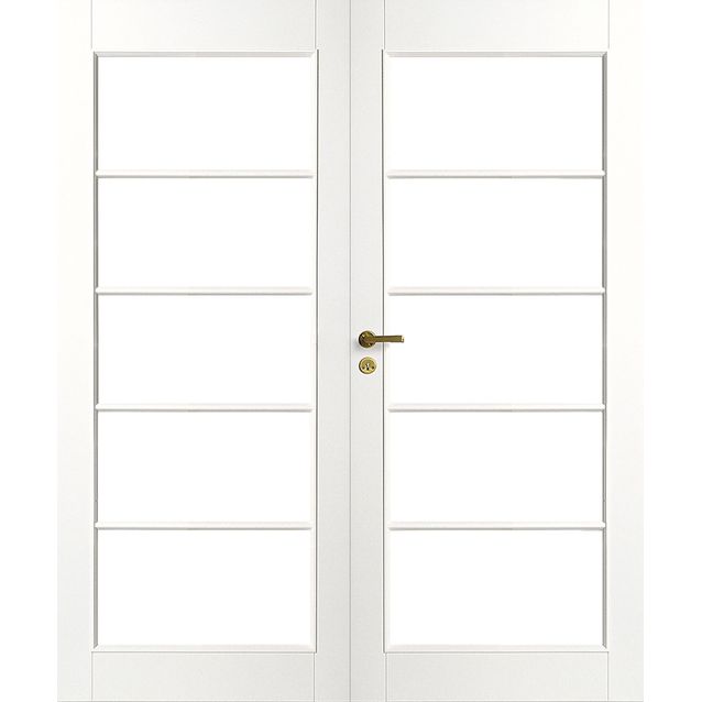 Pariovi lasitettu 5R Swedoor Craft 129 valkoinen kirkas lasi