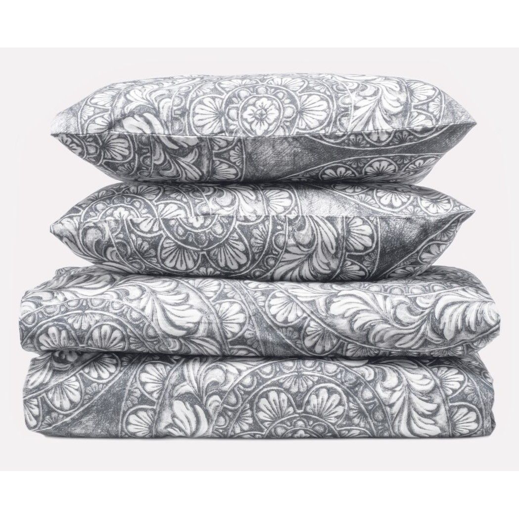 Parivuoteen pussilakanasetti Lennol Malina 205x225 cm harmaa