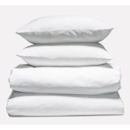 Parivuoteen pussilakanasetti Lennol Satiini 205x225 cm valkoinen