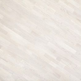 Parketti Kymppi-Lattiat Tammi Classic 3-säleinen valkoinen mattalakka 14x192x2200 mm