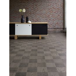 Parketti Tarkett Noble Tammi Bronx harmaa suuret ruudut harjattu öljyvahattu