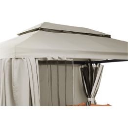 Paviljongin katto Luxor 3x4 m vaaleanharmaa