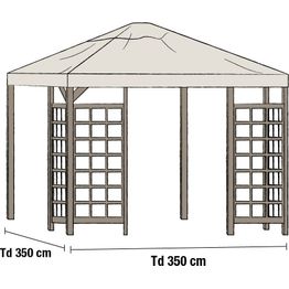 Paviljongin katto Hov 3.5x3.5m beige