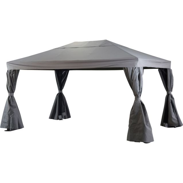 Paviljonki Biella 3x4m antrasiitti/harmaa