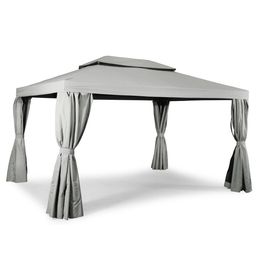 Paviljonki Luxor 3 x 4 m vaaleanharmaa paksu katto