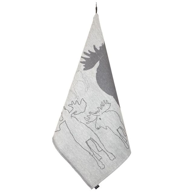 Pefletti Jokipiin Pellava Kaiku 45x55 cm valkoinen/tummanharmaa