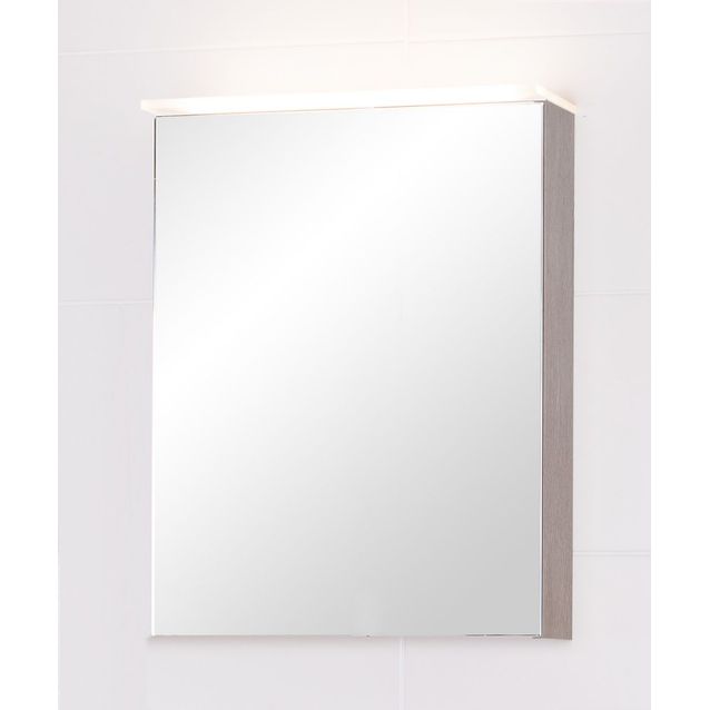 Peilikaappi Finnmirror 50 valolipalla ja pistorasialla harmaa tammi