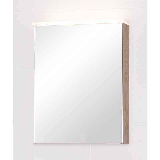 Peilikaappi Finnmirror 50 valolipalla ja pistorasialla vaalea tammi