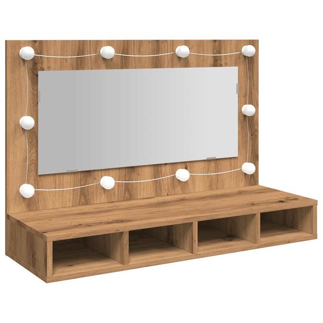 peilikaappi LED-valoilla Artisan Oak 90x31,5x62 cm (57006)