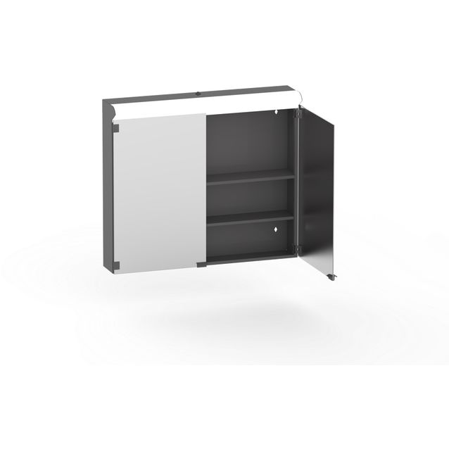 Polaria Peilikaappi Lumena 800x700mm pistorasia oikealla vikavirtasuoja harmaa