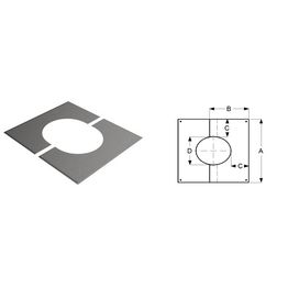 Peitekaulus Schiedel Permeter Smooth vino 36-45° Ø 150 mm hormille musta
