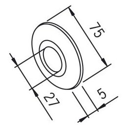 Peitelaippa Oras 102003 27x75 mm kromi