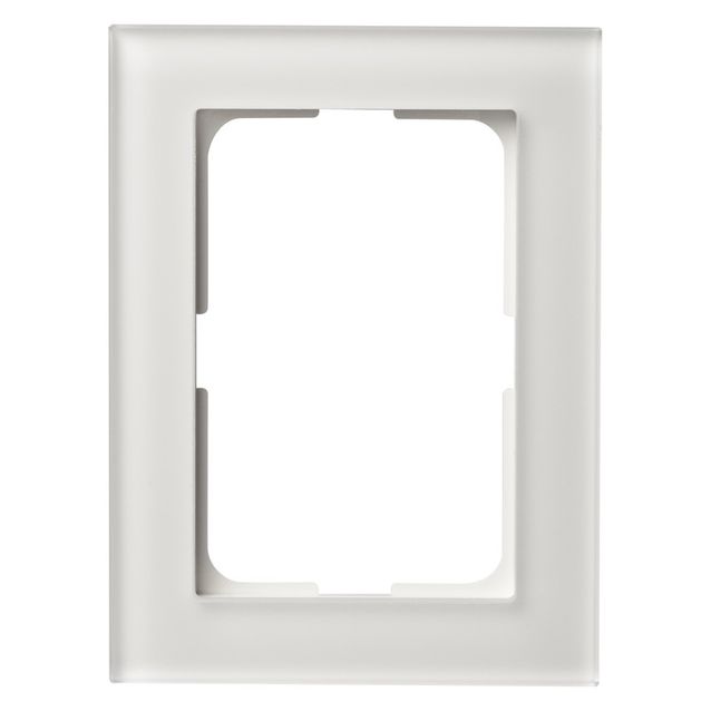 Peitelevy ELKO Plus Option kirkas valkoinen lasi kaksiosaiselle pistorasialle