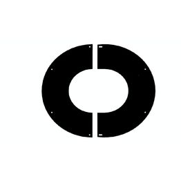 Peitelevy Jeremias, musta, ECO saunanpiipulle, 16-30 astetta