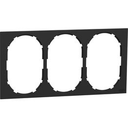 Peitelevy Schneider Electric ELKO One, 3-osainen 2-pistorasialle, 3x soikea aukko