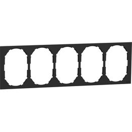 Peitelevy Schneider Electric ELKO One, 5-osainen 2-pistorasialle, 5x soikea aukko