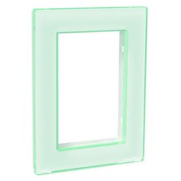 Peitelevy 1-osainen lasi valkoinen 2-os pistorasiaan Exxact Solid