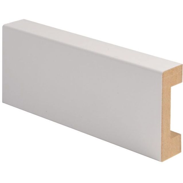 Peitelista johtouralla Maler, 19x58x2200mm, MDF, valkoinen
