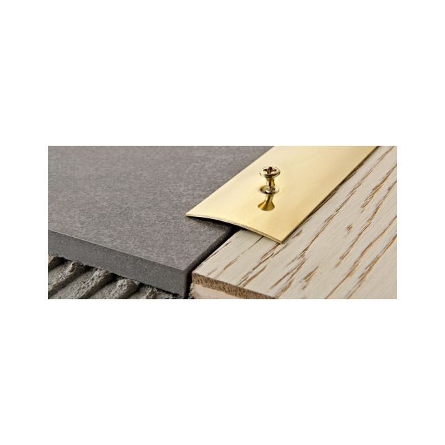 Peitelista Progress Profiles Prosol, 2,7m, 30mm, 0-5mm, ruuvikiinnitys, messinki