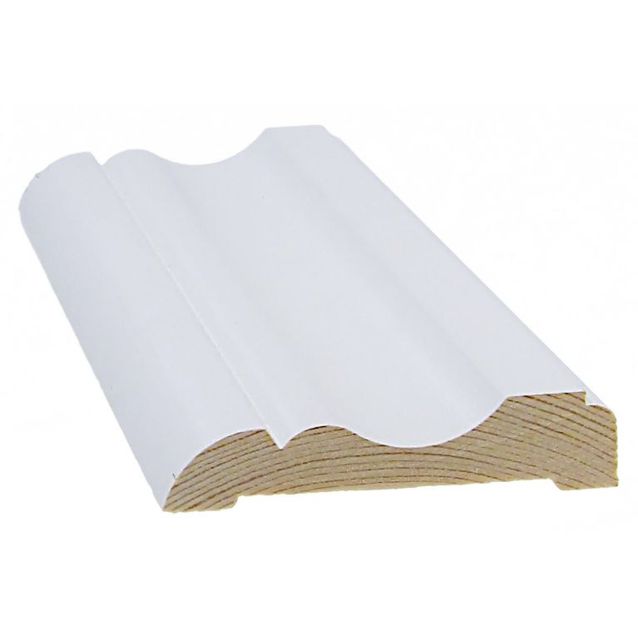 Peitelista/koristelista Cent, 15x69mm, mänty, valkoinen, eri pituuksia