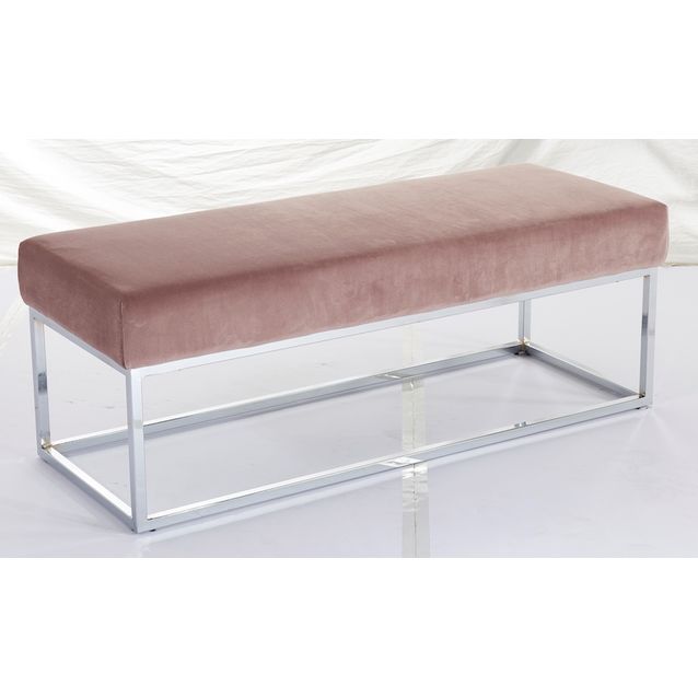 Penkki Chic Home 114x44x42 cm samettiverhoilu roosa