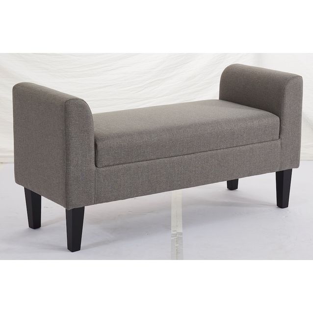 Penkki Chic Home 115x44x58 cm kangasverhoilu vaaleanharmaa