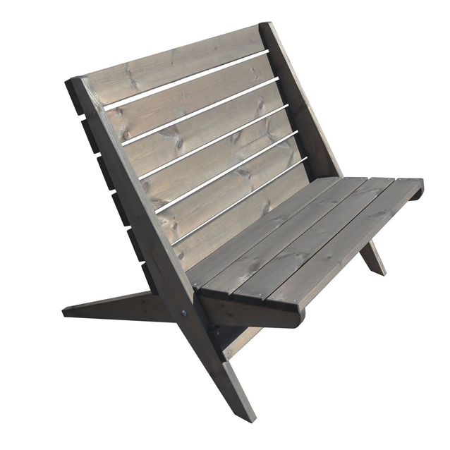 Penkki EcoFurn TuplaGranny 2.0 mänty harmaa