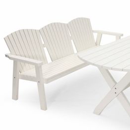 Penkki Solvik 3-istuttava valkoinen