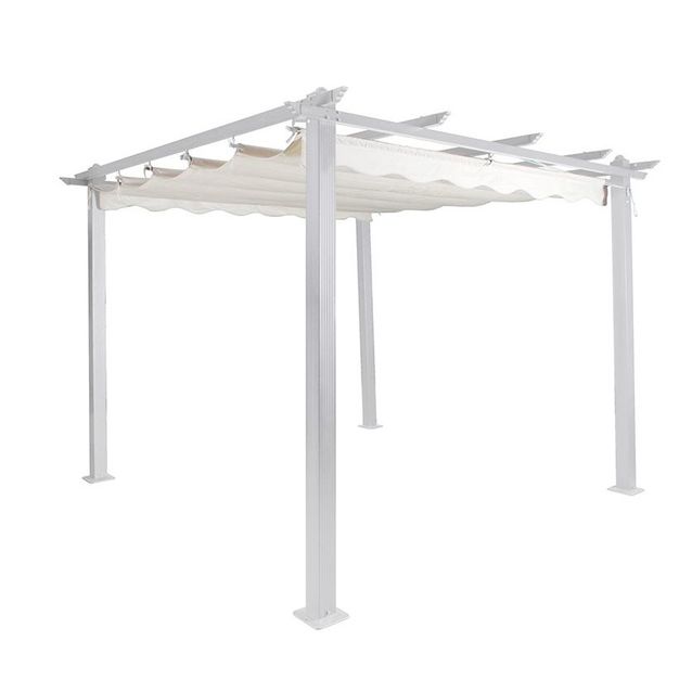 Pergola Landskap Skugga, valkoinen kehys, eri kokoja ja värejä