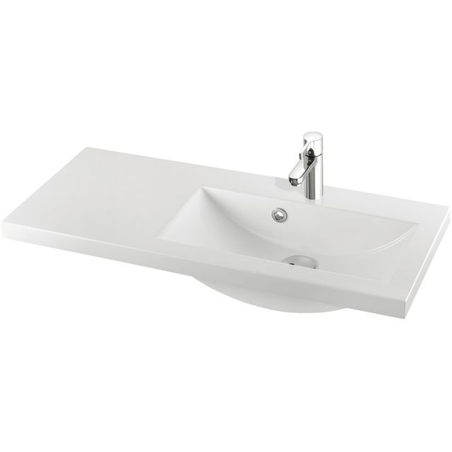 Pesuallas Otsoson Clever 902x390x40 mm oikea valkoinen