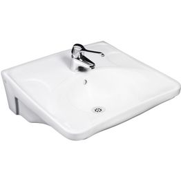 Pesuallas Gustavsberg GBG 740 liikuntarajoitteiselle pulttiasennus 225x600x600 mm valkoinen