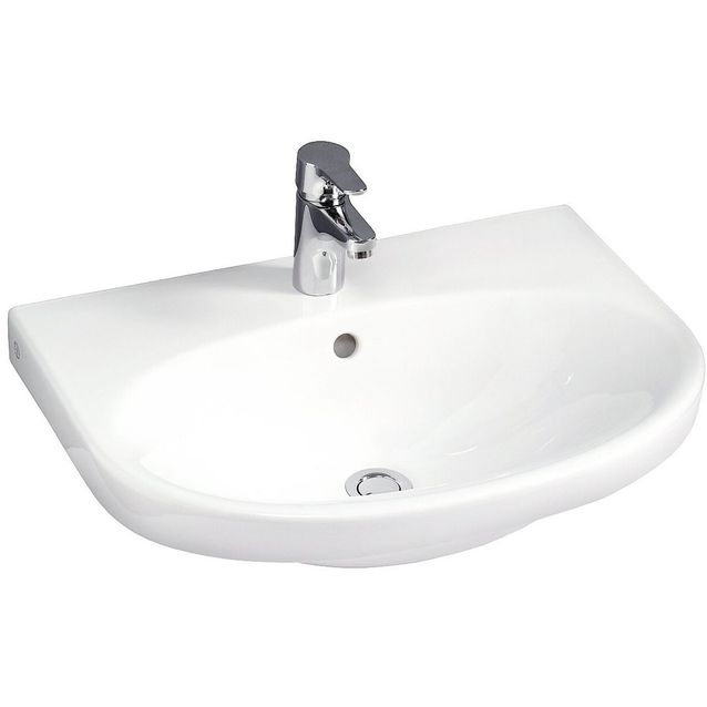 Pesuallas Gustavsberg Nautic, 56 cm, pultti/kannatinkiinnitys, ilman hananreikää, vakiopintakäsittely