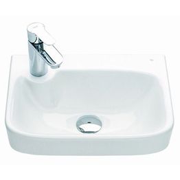 Pesuallas Ido Glow 400 vasen kulmikas hanareikä ei ylivuotosuojaa