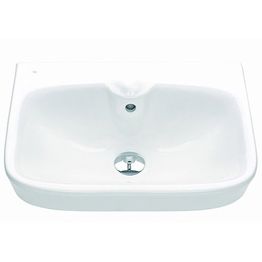 Pesuallas Ido Glow 600 pyöristetty ylivuotosuojalla ei hanareikää