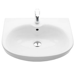 Pesuallas Ido Glow 600 pyöristetty ylivuotosuojalla hanareikä keskellä