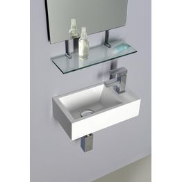 Pesuallas Interia Amarok oikeakätinen komposiittikivi 400 X 220 x 110 mm valkoinen