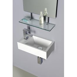 Pesuallas Interia Amarok vasenkätinen komposiittikivi 400 X 220 x 110 mm valkoinen