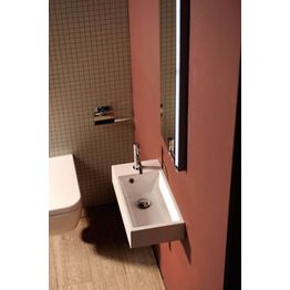 Pesuallas Interia Ariana SM012 komposiittikivi vasenkätinen 500 X 250 x 100 mm valkoinen