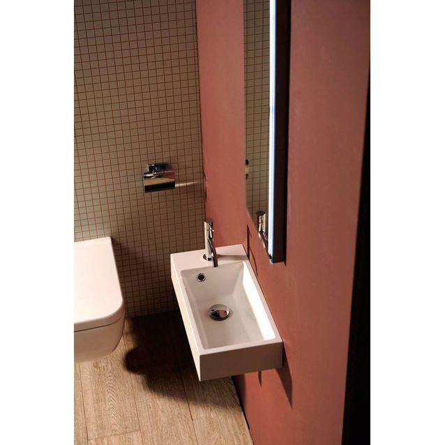 Pesuallas Interia Ariana SM012 komposiittikivi vasenkätinen 500 X 250 x 100 mm valkoinen