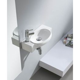 Pesuallas Interia Helene komposiittikivi 630 X 430 mm valkoinen