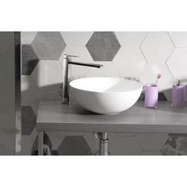 Pesuallas Interia Thin WN185 komposiittikivi 390 X 390 X 145 mm matta valkoinen