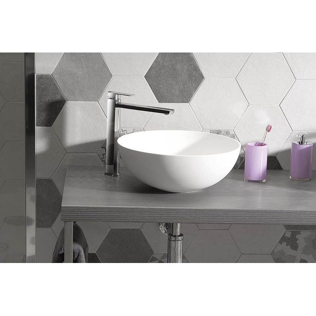 Pesuallas Interia Thin WN185 komposiittikivi 390 X 390 X 145 mm matta valkoinen