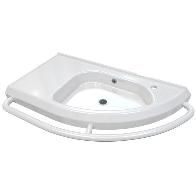 Pesuallas tukikaiteella Polaria ORDEN 1000 oikea valkoinen