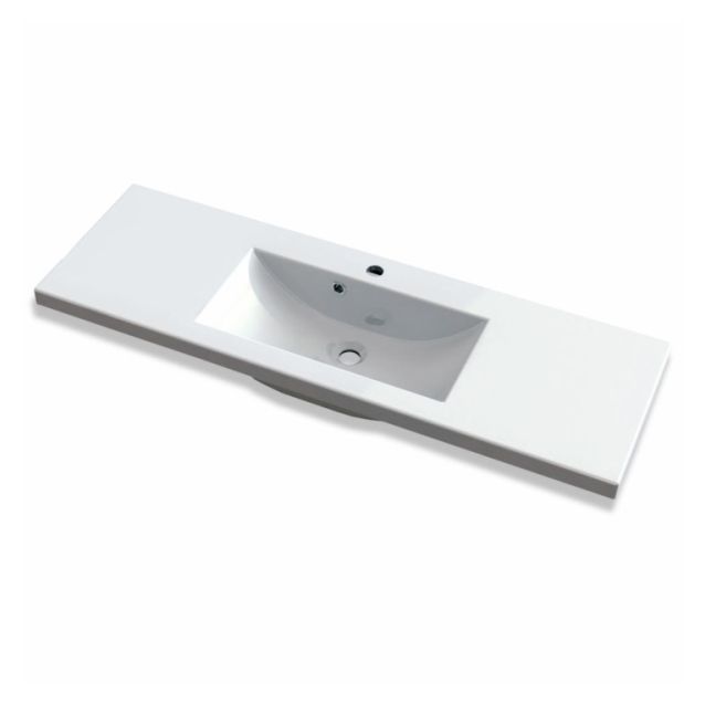 Pesuallas Grip Claudia 120 1200x390mm valumarmoriallas valkoinen