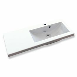 Pesuallas Grip Claudia 90 900x390mm valumarmori oikea valkoinen