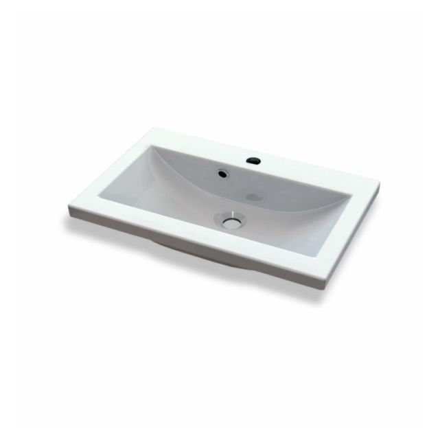 Pesuallas Grip Claudia Mini 600x310mm valumarmoriallas valkoinen